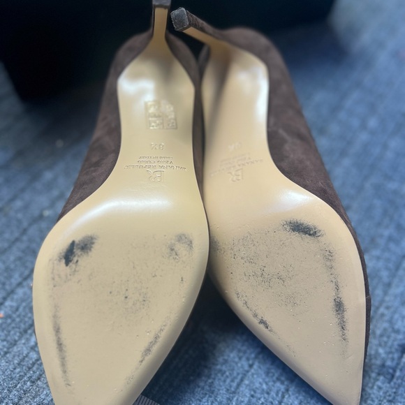 Banana Republic Suede stiletto/pumps -Chestnut -8.5-No box - Picture 8 of 11